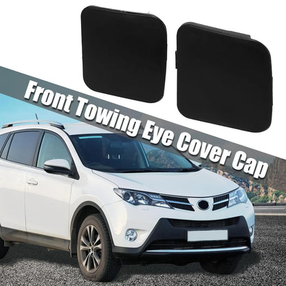 Pair Front Bumper Tow Hook Cover Cap 2x for Toyota RAV4 (2009–2012)