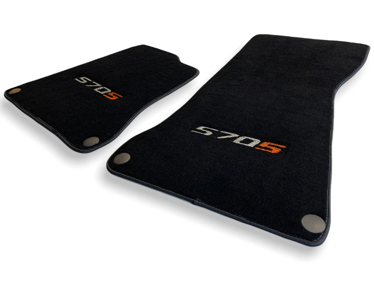 Floor Mats for McLaren 570S Black Tailored Carpets Set LHD (2015-2022)