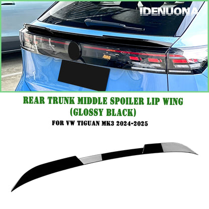 1x Gloss Black Rear Boot Spoiler Lip for VW Tiguan MK3 (2024-2025)
