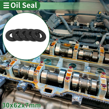 Oil Seal TG4 Lip Seal Ring Shaft Seal NBR Rubber 30x62x7mm Black 5 Pcs for TG4