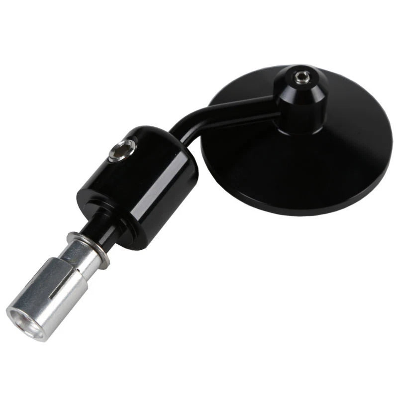 End Rearview Mirrors 3" Round 7/8" Handlebars for Harley
