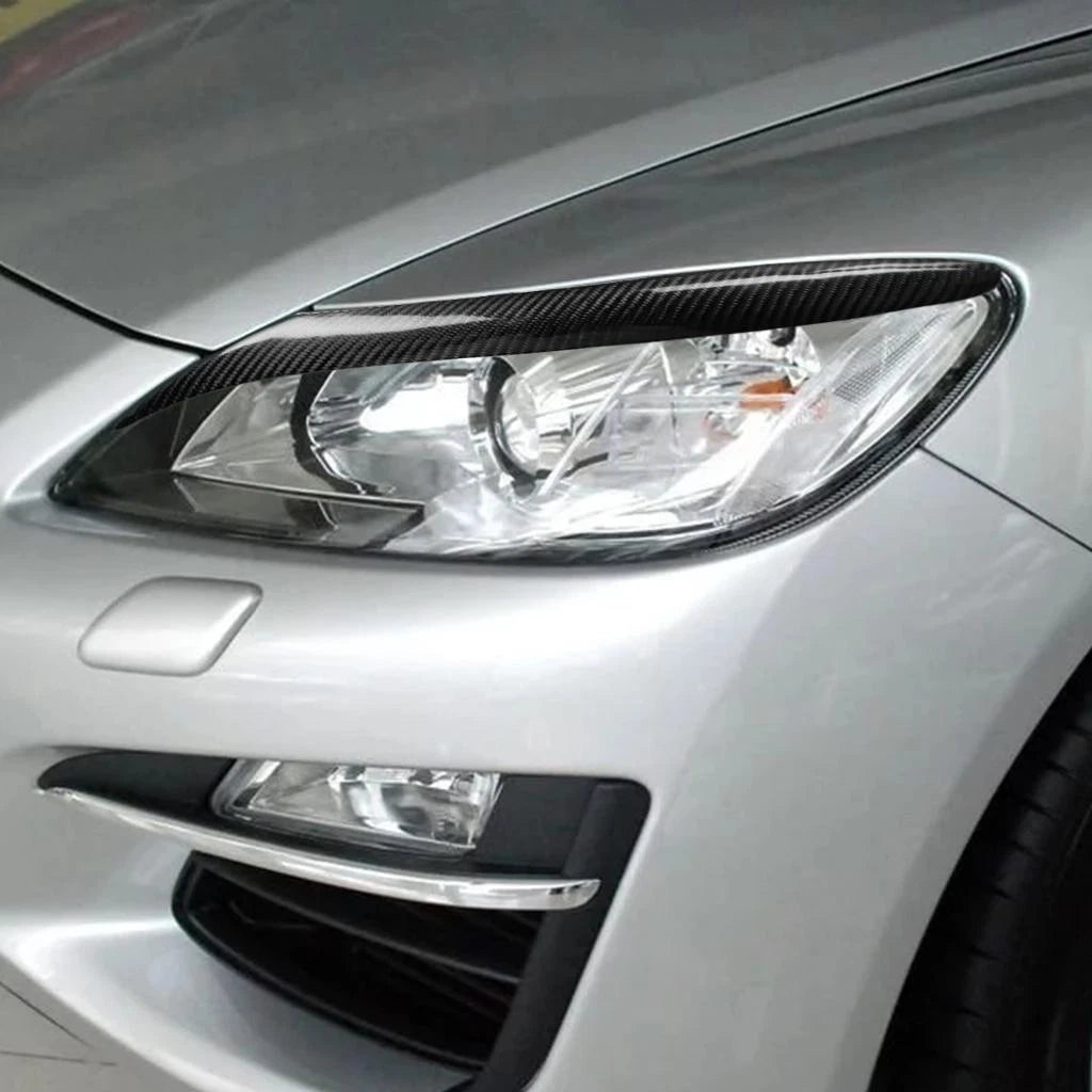 Carbon Fiber Headlight Eyebrow Cover Trim for Mazda RX-8 2009-2012