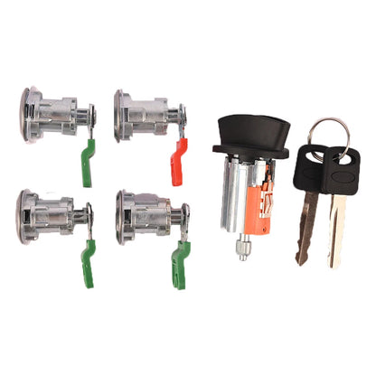 Ignition Switch & Door Lock Cylinder W/Clips for Ford E-Series Van(1992–2014)