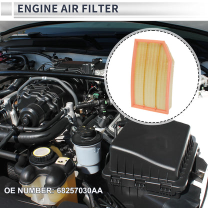 Car Engine Air Filter for Jeep Wrangler (2018-2024) - 1 Pcs Long Life