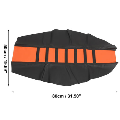 Seat Cover / Universal / Faux Leather Orange/Black for Universal Motorcycle Dirt Bike