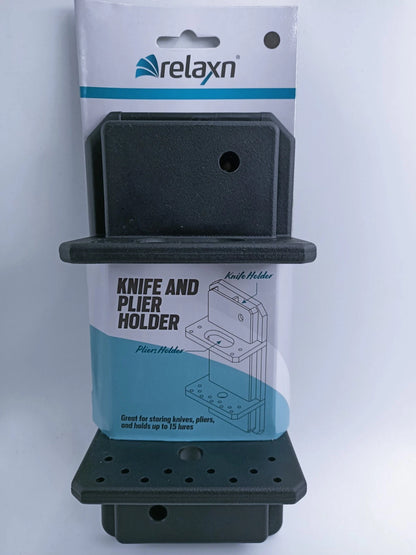 Knife & Pliers Holder UV Stabilised for Marine Use, Holds 15 Lures, Mount Included