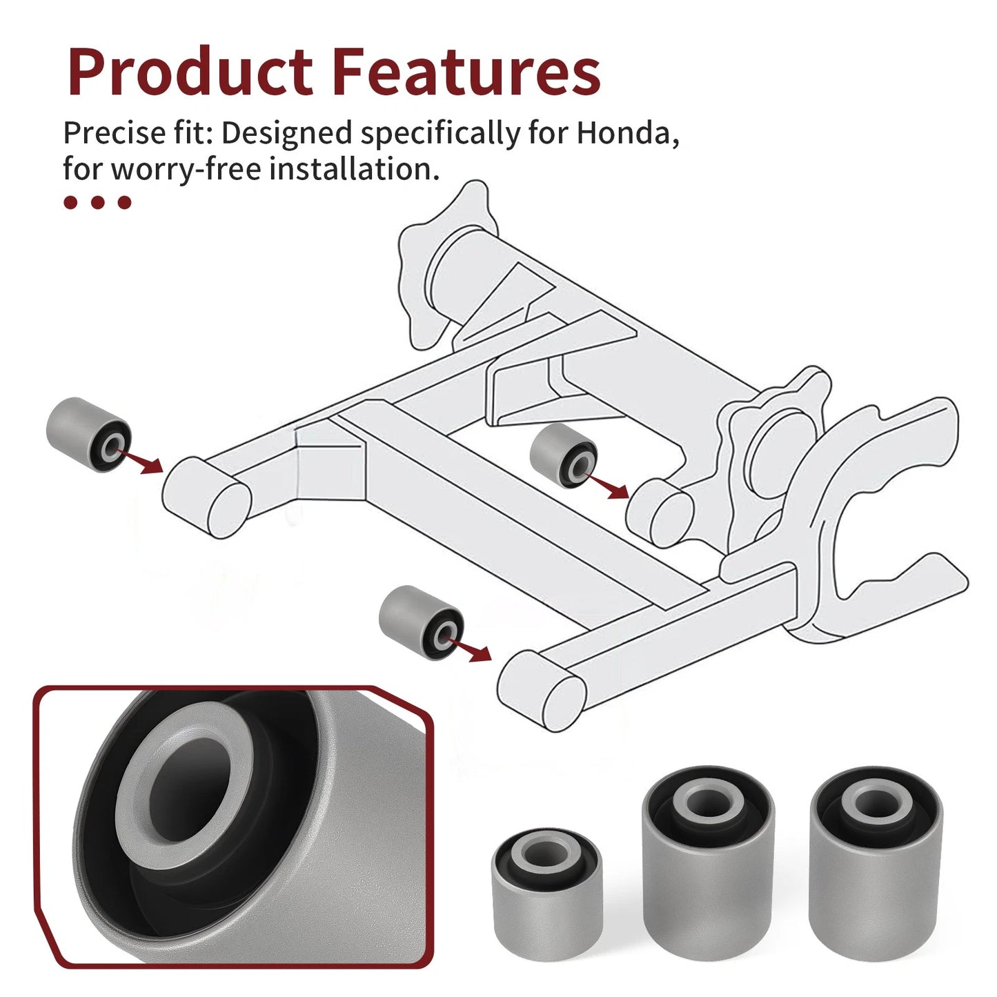 Swing Arm Bushing Kit for Honda Rancher TRX420 Foreman 500 520 (2000–2020)