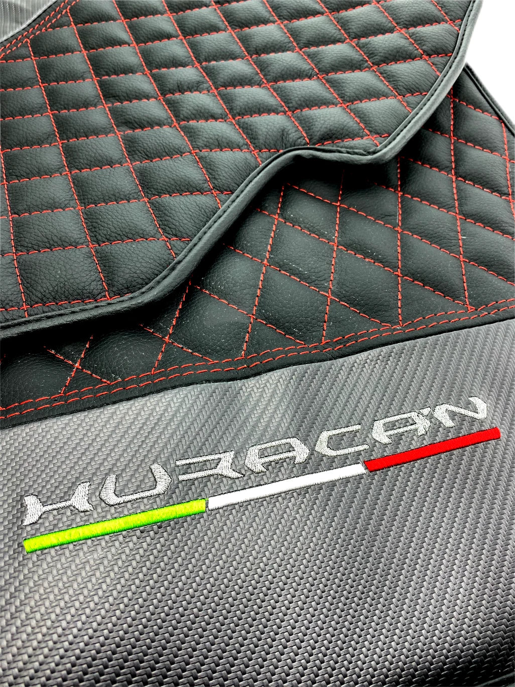 Floor Mats for Lamborghini Huracan Coupe Real Leather with Emblem (2014-2023)