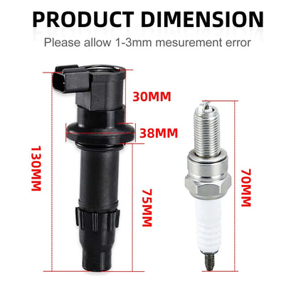 Ignition Coil & Spark Plug for Yamaha YZ450F YFZ450 YFZ450X (2003–2013)