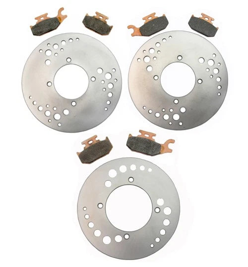 11 x Front/Rear Brake Rotors & Pads for Can-Am Outlander Max 800R(2011–2011)