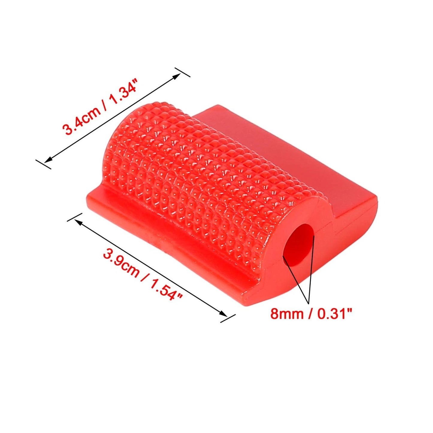 2 x Universal Red Gear Shift Shifter Protector Cover Anti Slip for Motorcycle