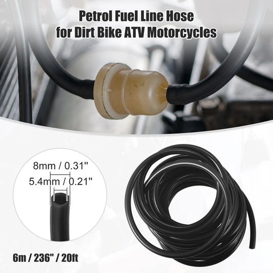 Fuel Vent Line Hose 0.31'' x 20ft Black for Motorcycle Dirt Bike
