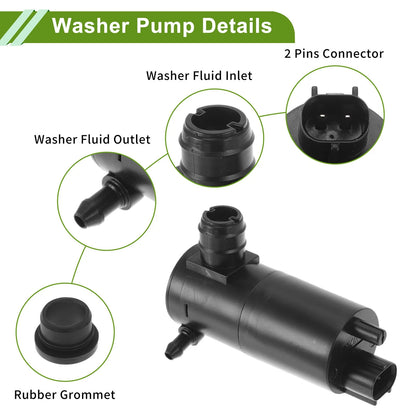 Windshield Washer Pump w/Grommet for Nissan (2007-2012)