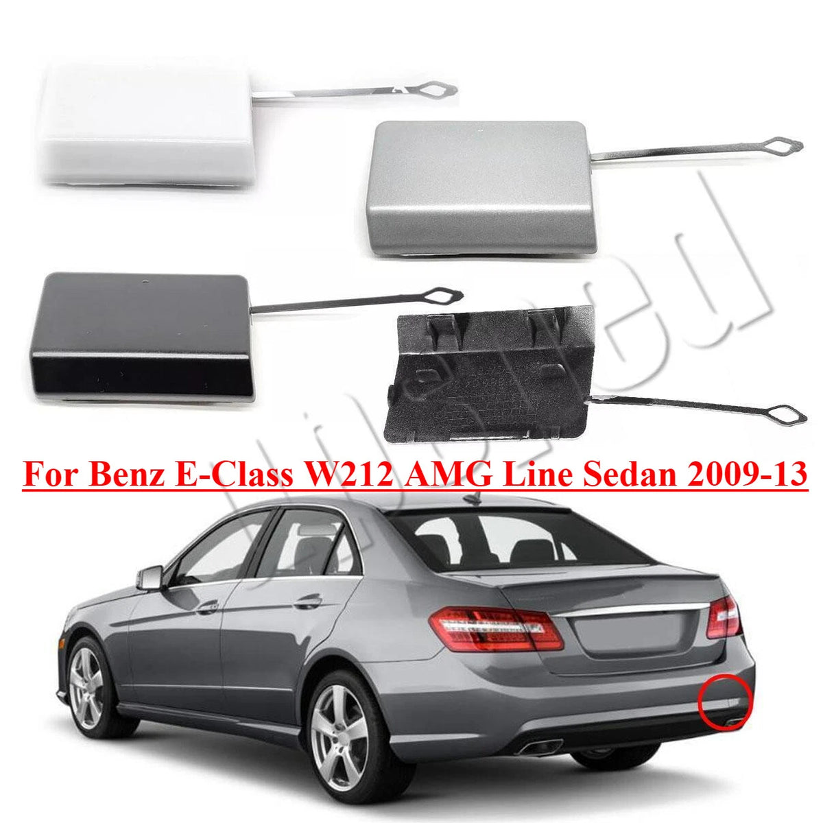 Rear Bumper Tow Hook Eye Cover Cap for Benz E-Class W212 AMG Line Sedan (2009–2013)