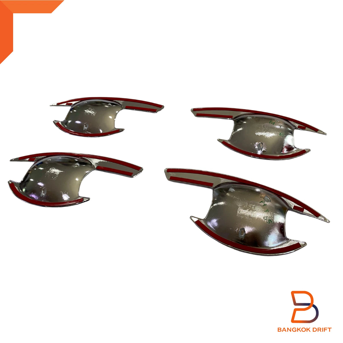4 x Chrome Door Handle Cover Inserts for Mitsubishi Triton Ute (2005-2015)