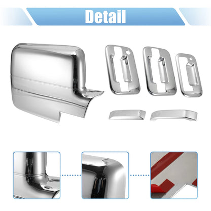 Chrome Mirror & Door Handle Covers for Ford F-150