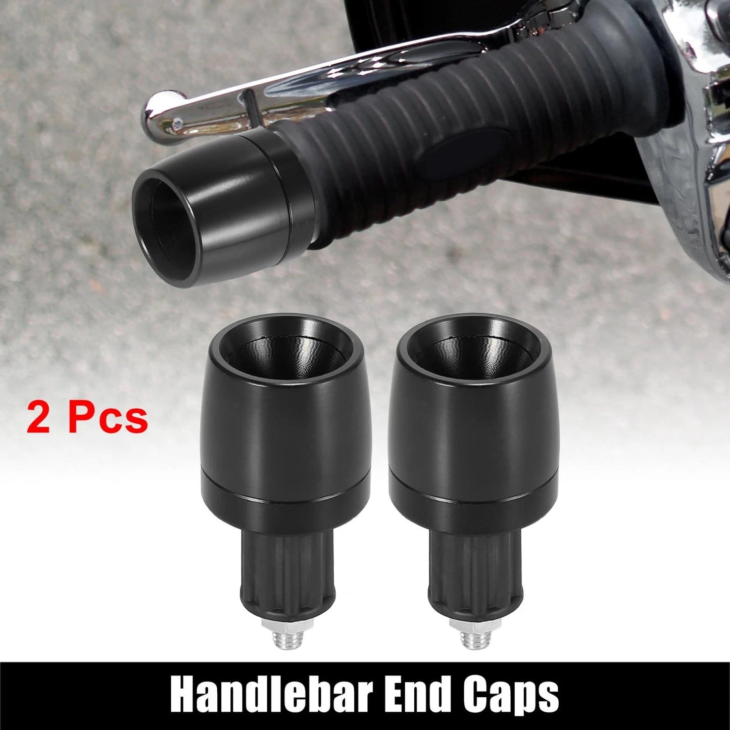 2pcs 18mm Handlebar End Caps Plug CNC Aluminum Alloy for Motorcycle