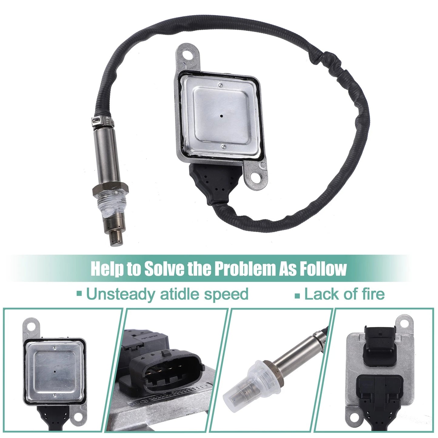 Nox Sensor Downstream Nitrous Oxide Sensor for Dodge Black