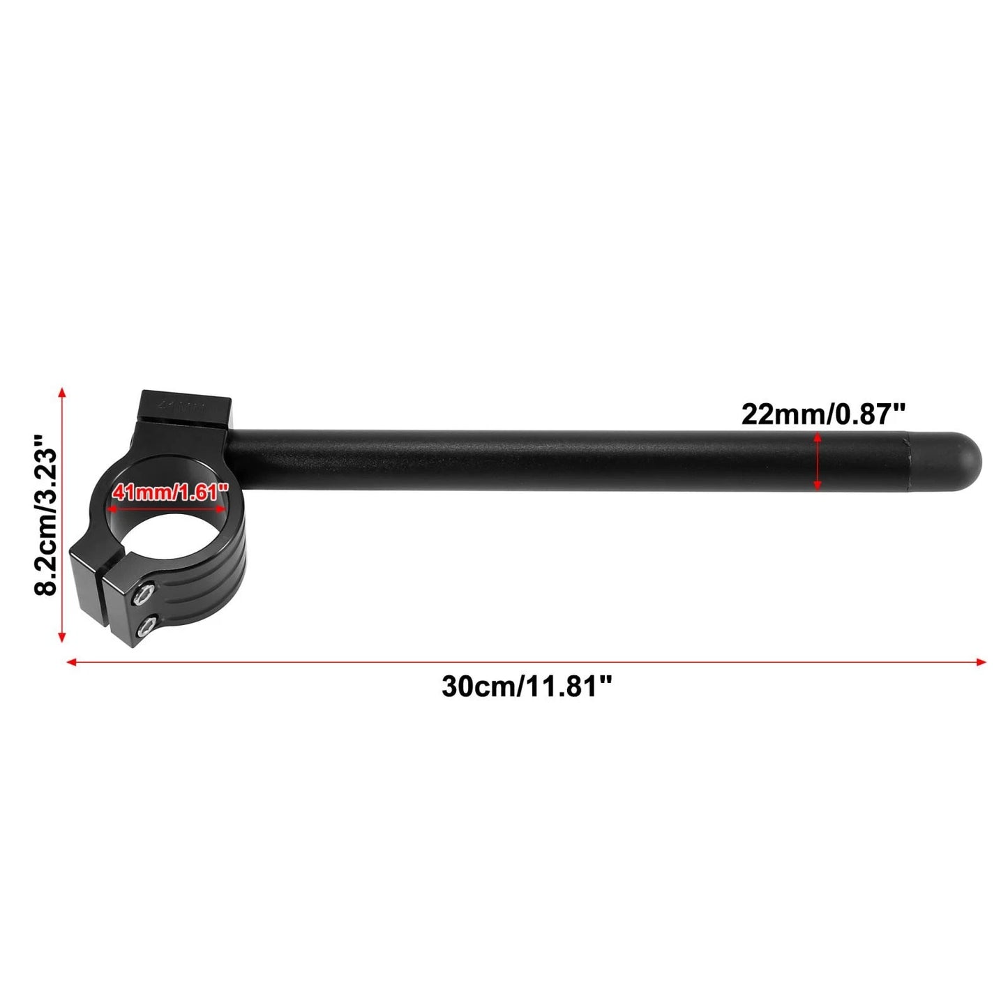 1 Pair / 41mm / Motorcycle Handlebar Clip Ons Black for Universal