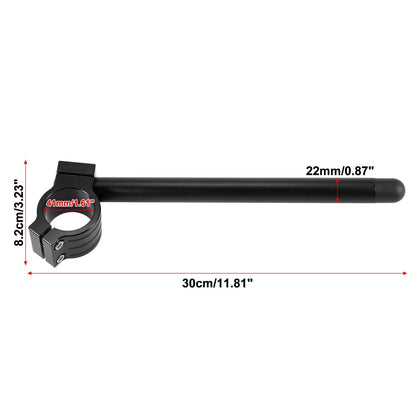 1 Pair / 41mm / Motorcycle Handlebar Clip Ons Black for Universal