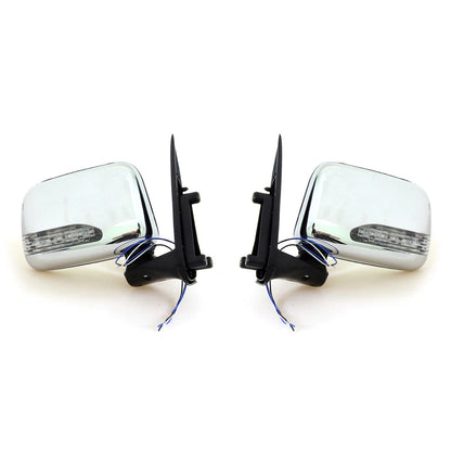 Chrome Door Wing Mirror LED x2 for Toyota Hilux MK5 2001-2005