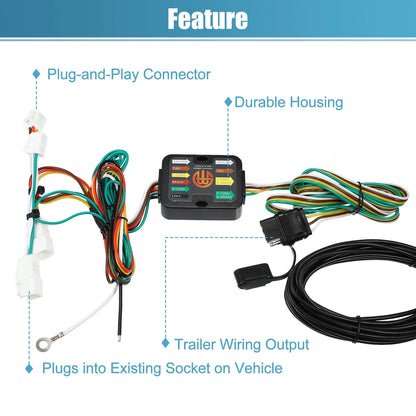 4-Pin Trailer Wiring Harness / 1 Set for Toyota Avalon RAV4 (2013–2018)