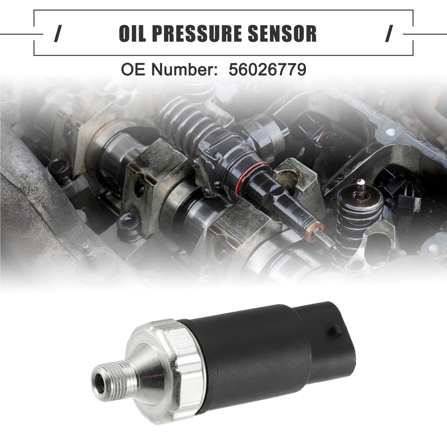 Engine Oil Pressure Sensor for Jeep Cherokee 1992-1996 - Plastic, Black