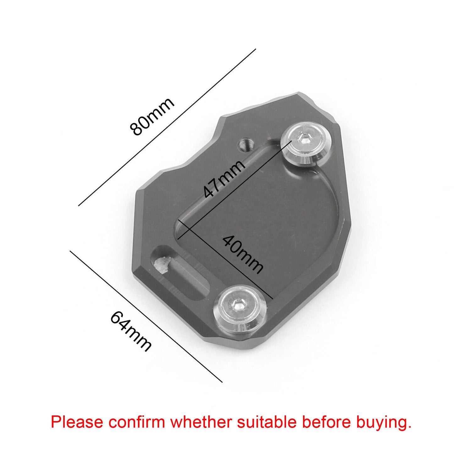 Side Stand Extension Pad for BMW F800GS 2008-2015 Gray (2008-2015)