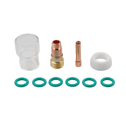 10 x TIG Welding Torch Stubby Gas Lens & Pyrex Cups for WP-17/18/26