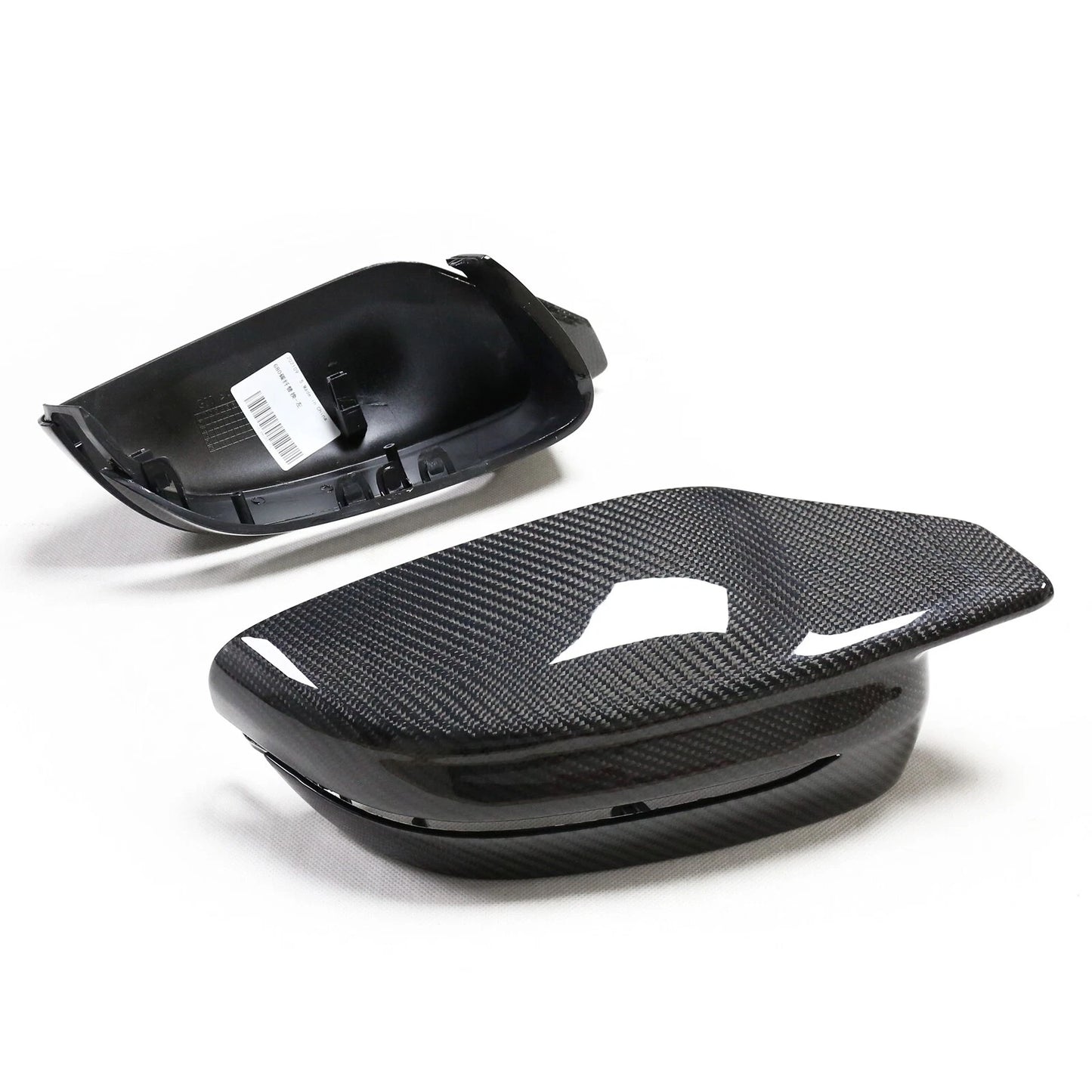 Carbon Fiber Black Side Mirror Cover Caps for BMW M3 G80 M4 G82 (2021-2025)