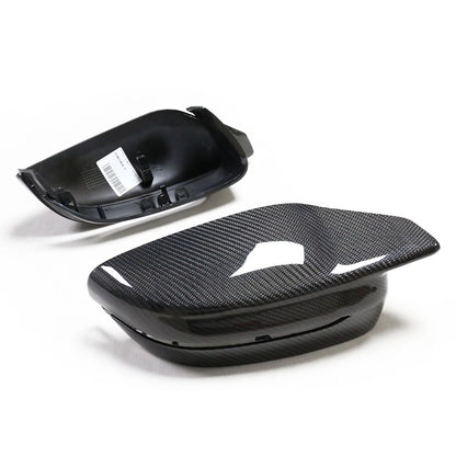 Carbon Fiber Black Side Mirror Cover Caps for BMW M3 G80 M4 G82 (2021-2025)