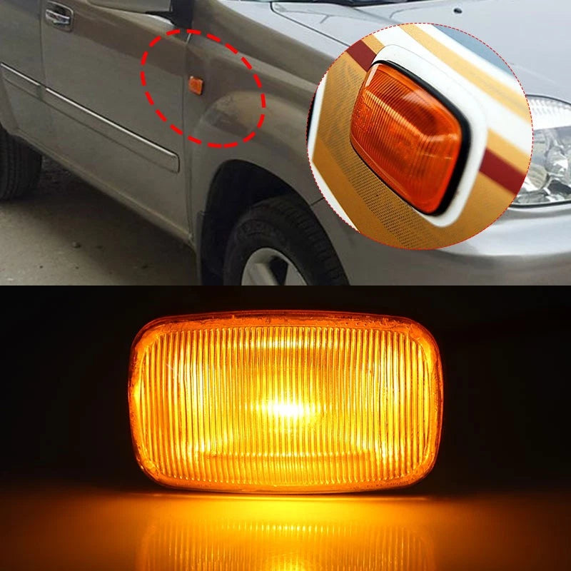 Amber Front Fender Side Marker Indicator Lights for Toyota Land Cruiser Hilux