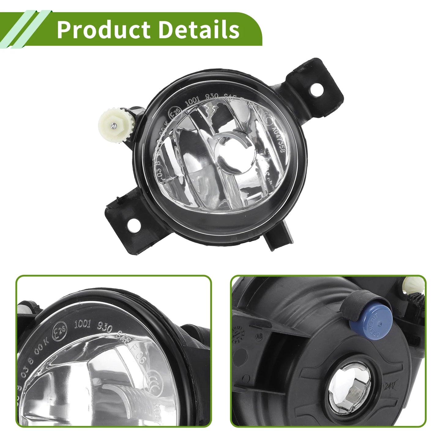 Left Fog Light Grill for BMW X5 2011-2013 (1 x Clear, Black)