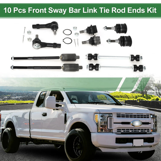 10pcs Front Suspension Tie Rod Ends Sway Bar Links for Ford Explorer (2002-2003)