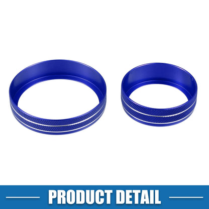 3 x Console AC 4WD Mode Switch Knob Rings for Nissan Rogue (2021-2022) Blue