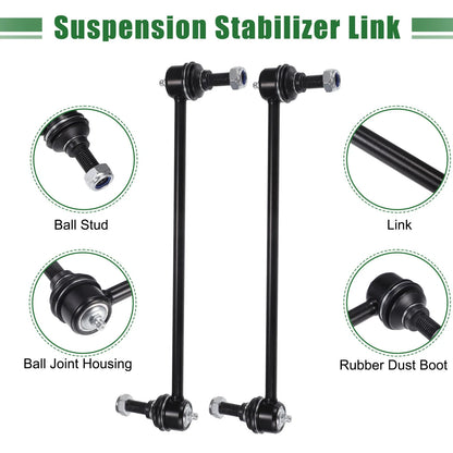 10 x Front Suspension Kit Inner Outer Tie Rod Ends for Dodge Grand Caravan (2008-2020)