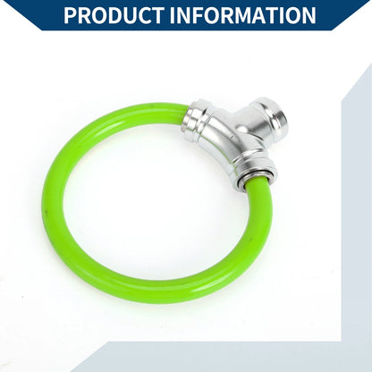 Portable Anti-Theft Cable Lock Mini Ring for Bicycle Green 1 Pc