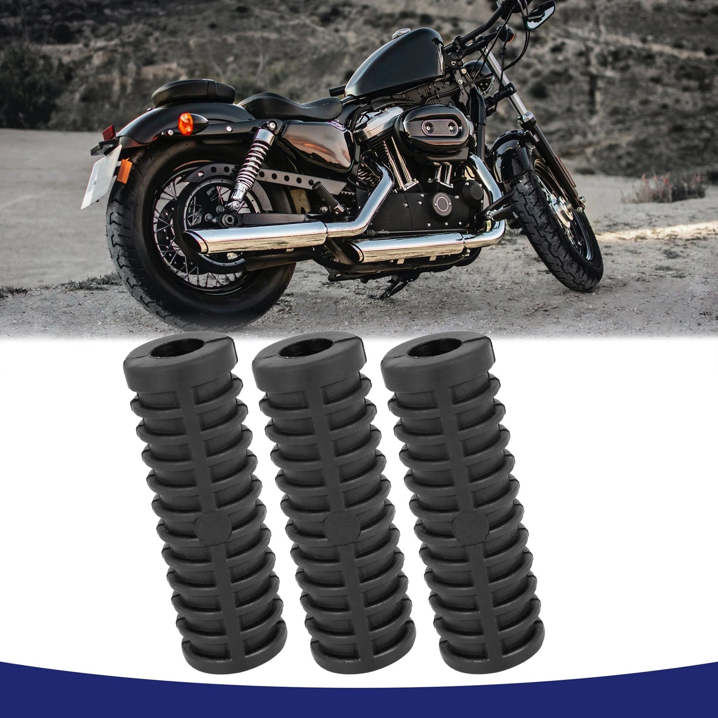 3 x 12mm Dia Gear Shifter Kick Start Lever Rubber for Motorcycle