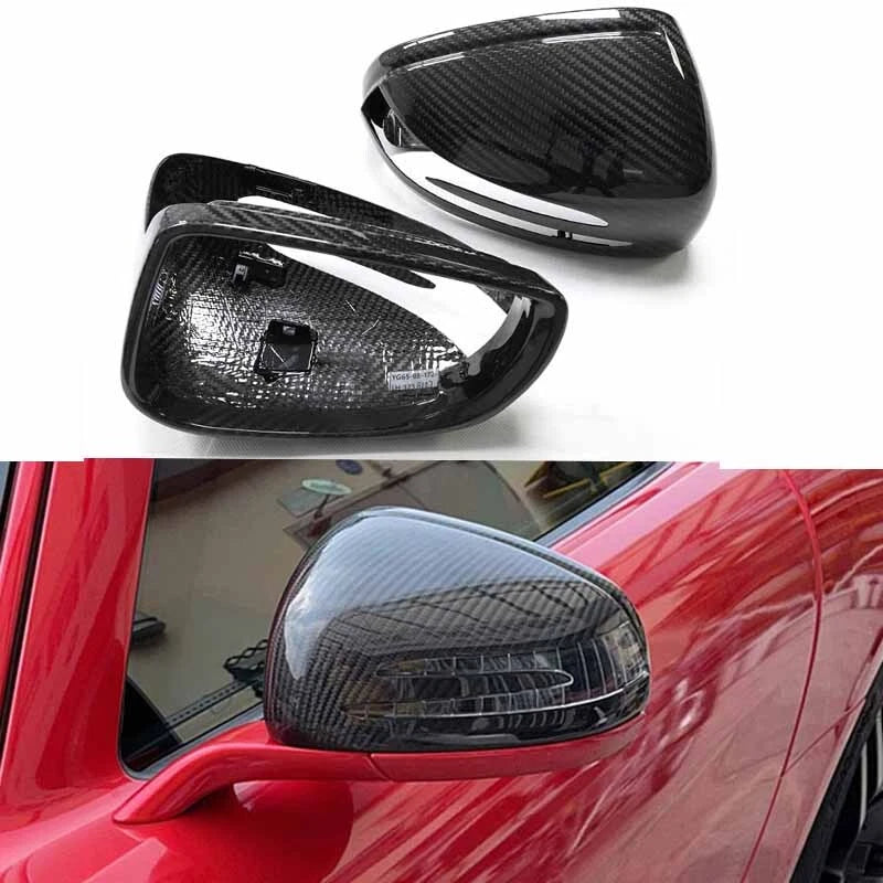 Real Dry Carbon Fiber Side Mirror Cover Shell Parts for Benz SLK SLC SL SLS R172