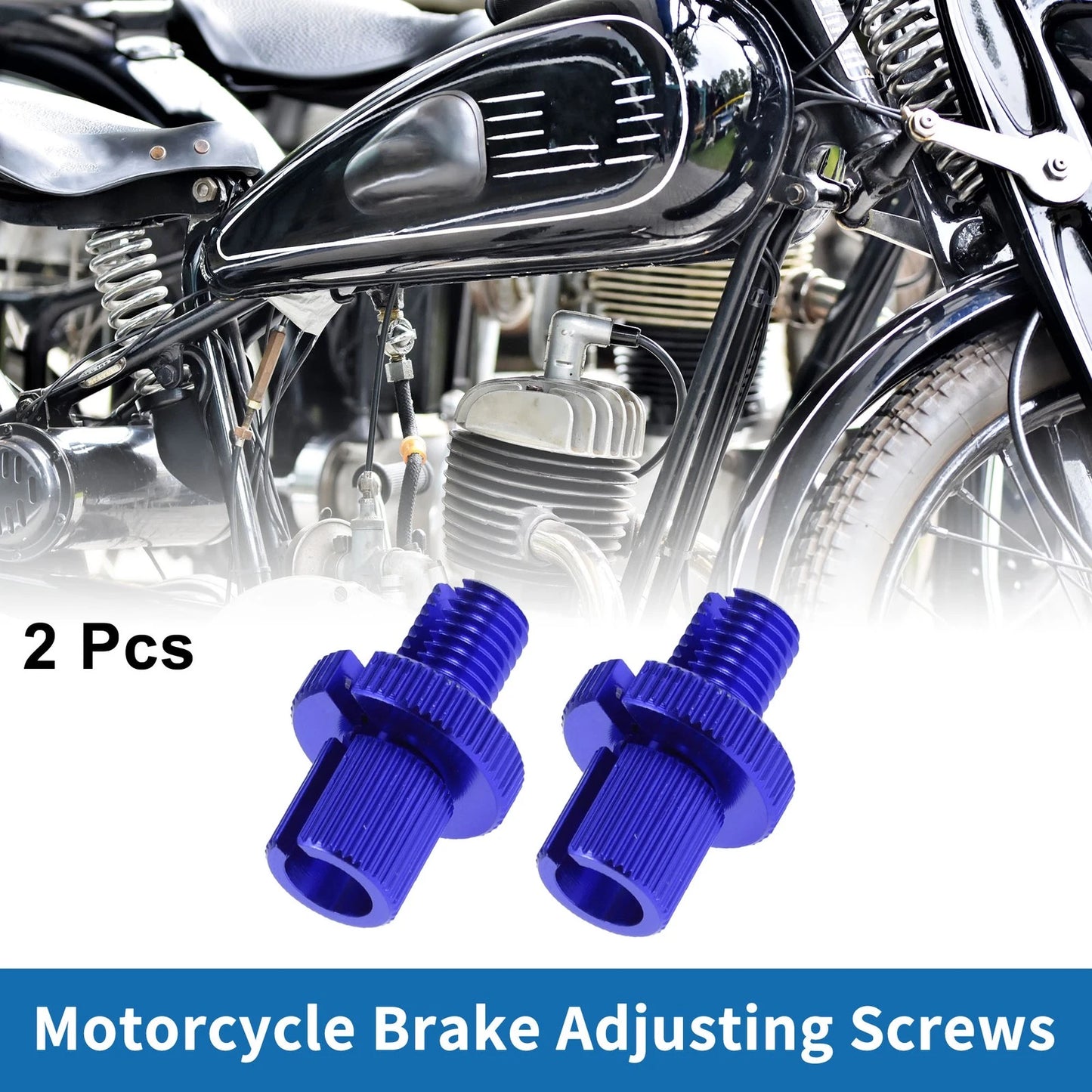 Brake Lever Barrel Adjusters Screws Blue M10 2 x for Motorcycle