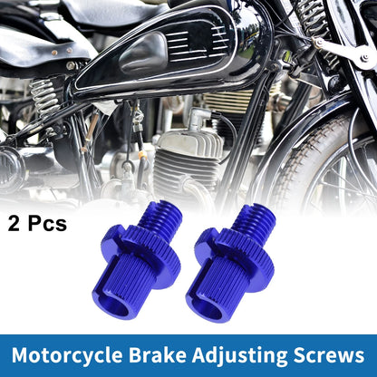 Brake Lever Barrel Adjusters Screws Blue M10 2 x for Motorcycle