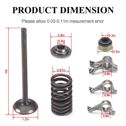 Rocker Arm Intake Exhaust Valve Kit for Polaris Magnum 425/500, Big Boss, ATP 500