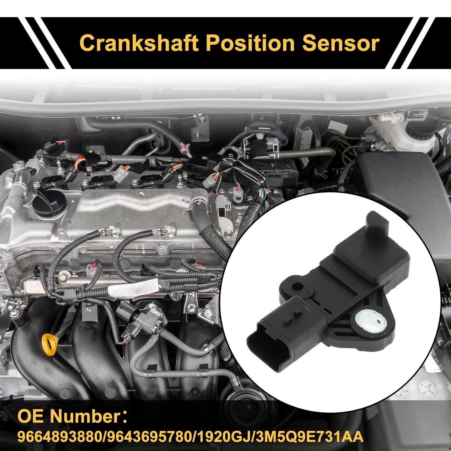 Crankshaft Position Sensor for PEUGEOT 407 Saloon 2.0 (2009-2010)
