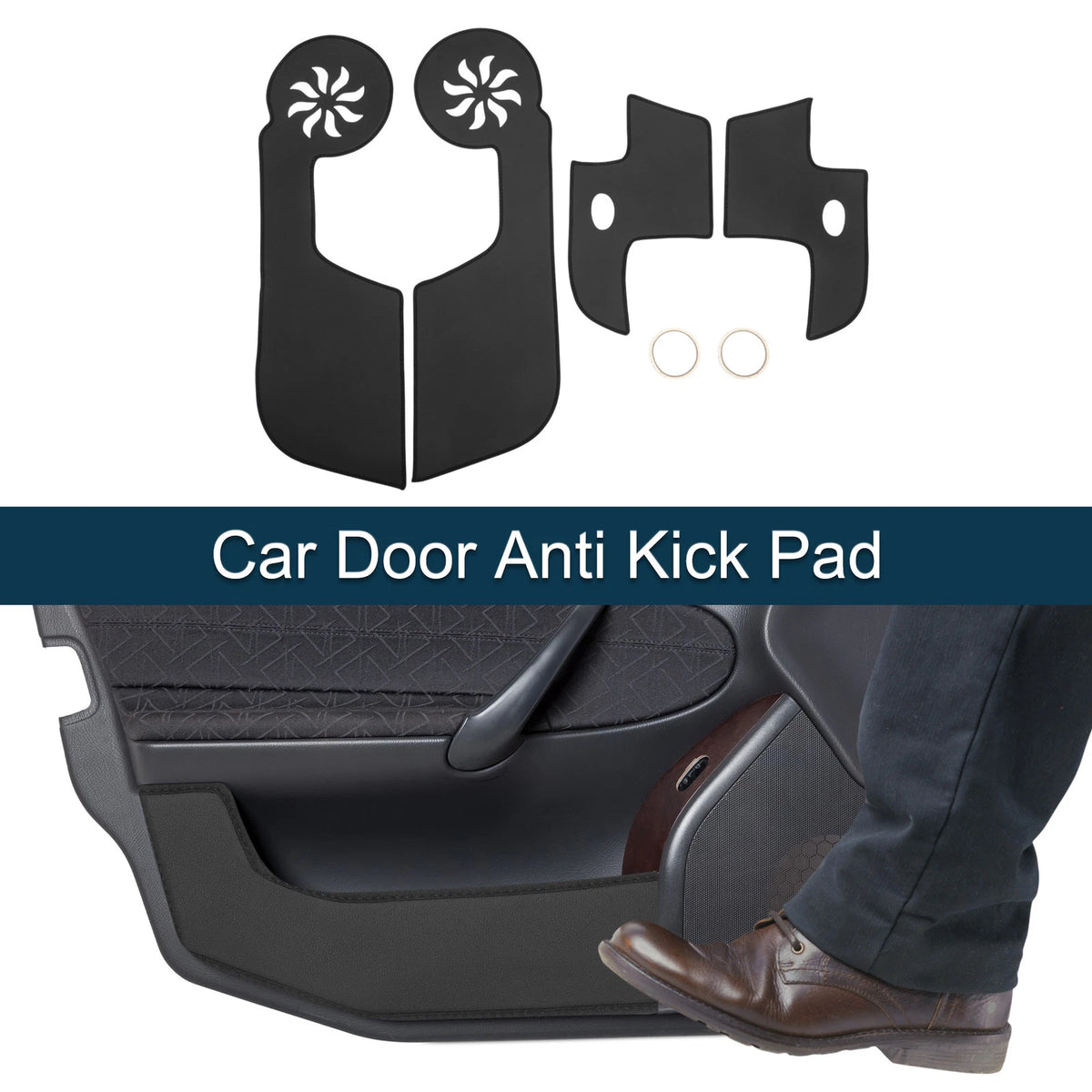 Black Anti Kick Pad Sticker Protector for Toyota FJ Cruiser (2007-2014)