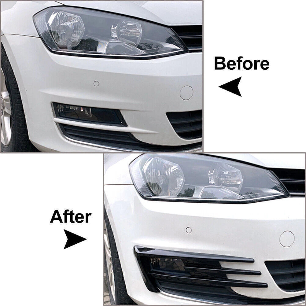 Black Fog Light Lamp Cover for Volkswagen Golf MK7 (2013-2016)