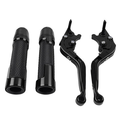 Black Extendable Brake Clutch Levers Grips Set for Honda CBR1000RR (2004-2023)