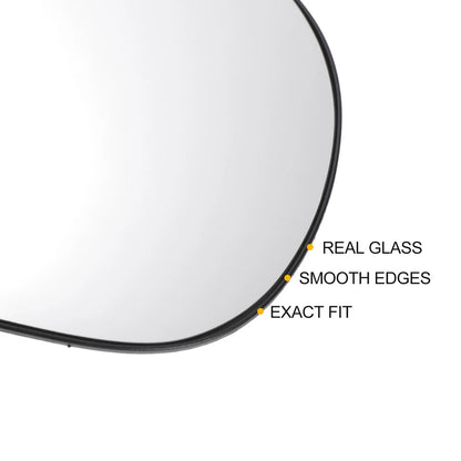 Right Side White Heated Mirror Glass for Nissan Micra (2002-2009)
