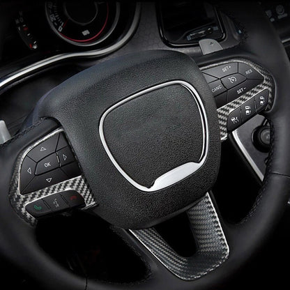 Carbon Fiber Steering Wheel Lower Remote Control Trim Fits Challenger 2015-2019
