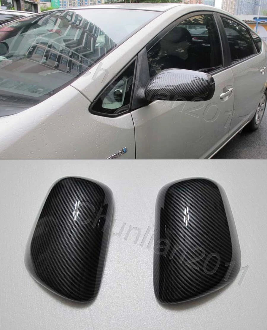 Side Mirror Cover Trim for Toyota Yaris, Corolla, VIOS (2007-2011) 2 x Carbon Fiber