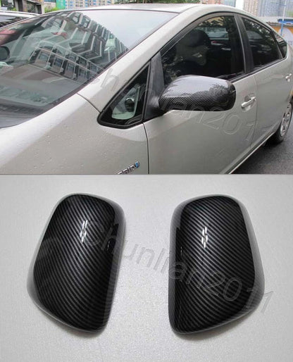 Side Mirror Cover Trim for Toyota Yaris, Corolla, VIOS (2007-2011) 2 x Carbon Fiber
